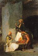 Jean Leon Gerome Arnauts Playing Chess Germany oil painting reproduction